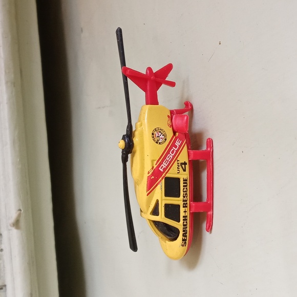 Kids Hot Wheels vintage Mattel Inc 1989 Search + Rescue Unit 4 helicopter 🚁 - Picture 1 of 10